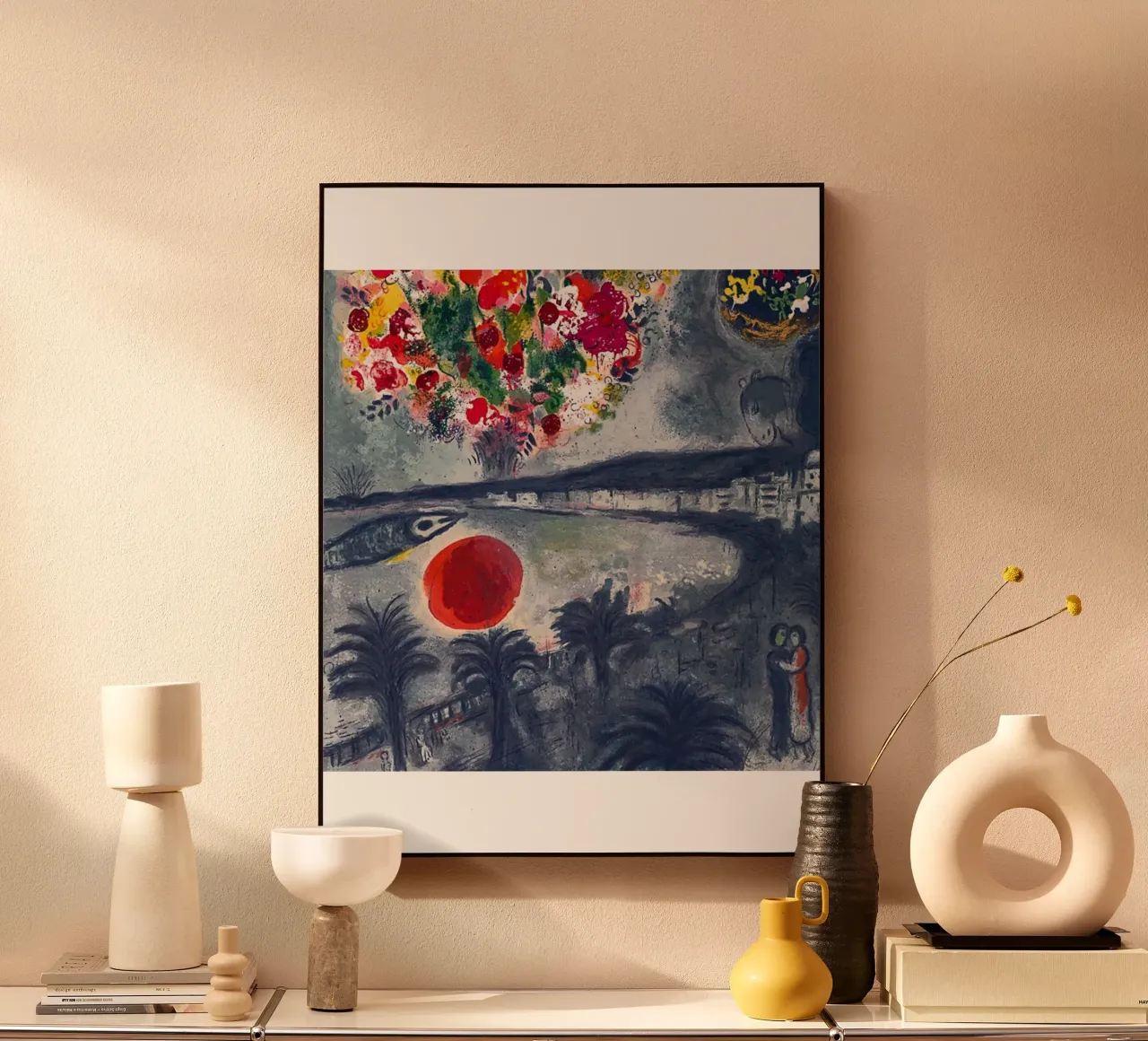 Marc Chagall Fiori astratti plexiglass da Noel Franecki