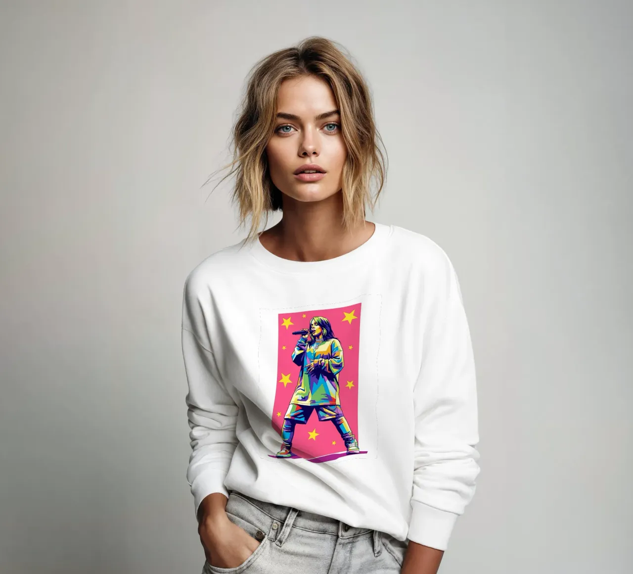 Billie Eilish style felpa da Hantamrata