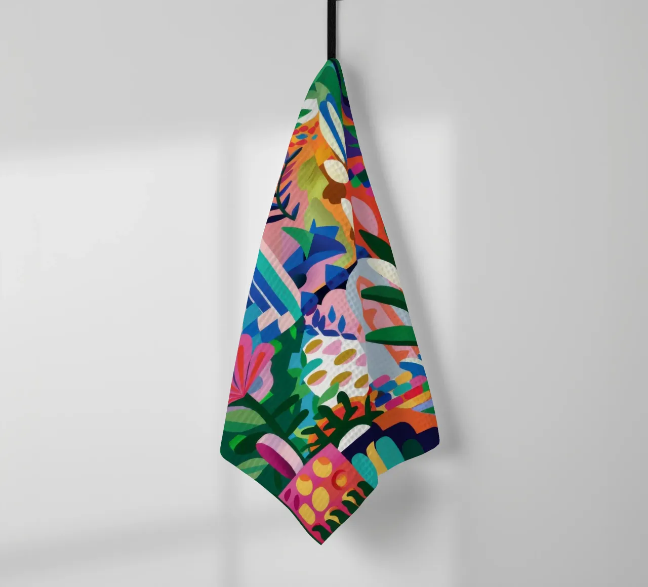 Abstracte stedelijke jungle theedoek van Veil Maya