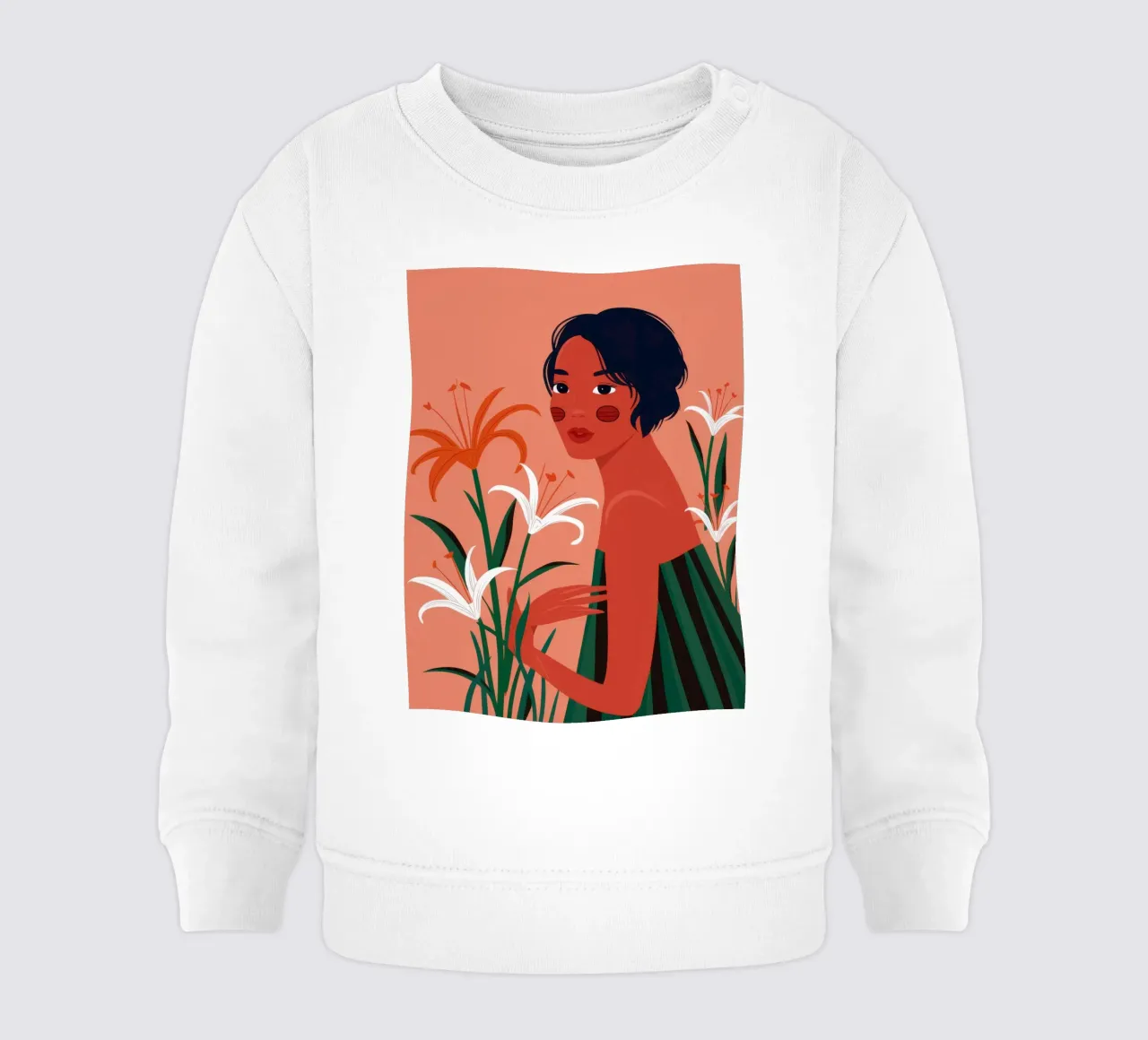 Grazia con gigli bianchi felpa neonato da Flock Reverie