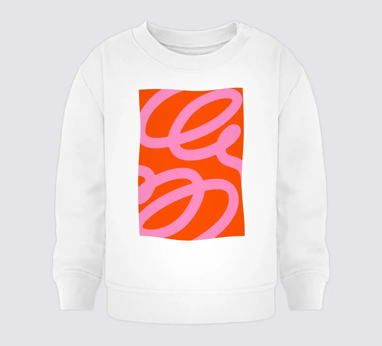 Bold Abstract Scribble Design in Pink and Orange baby sweatshirt by The Art Club