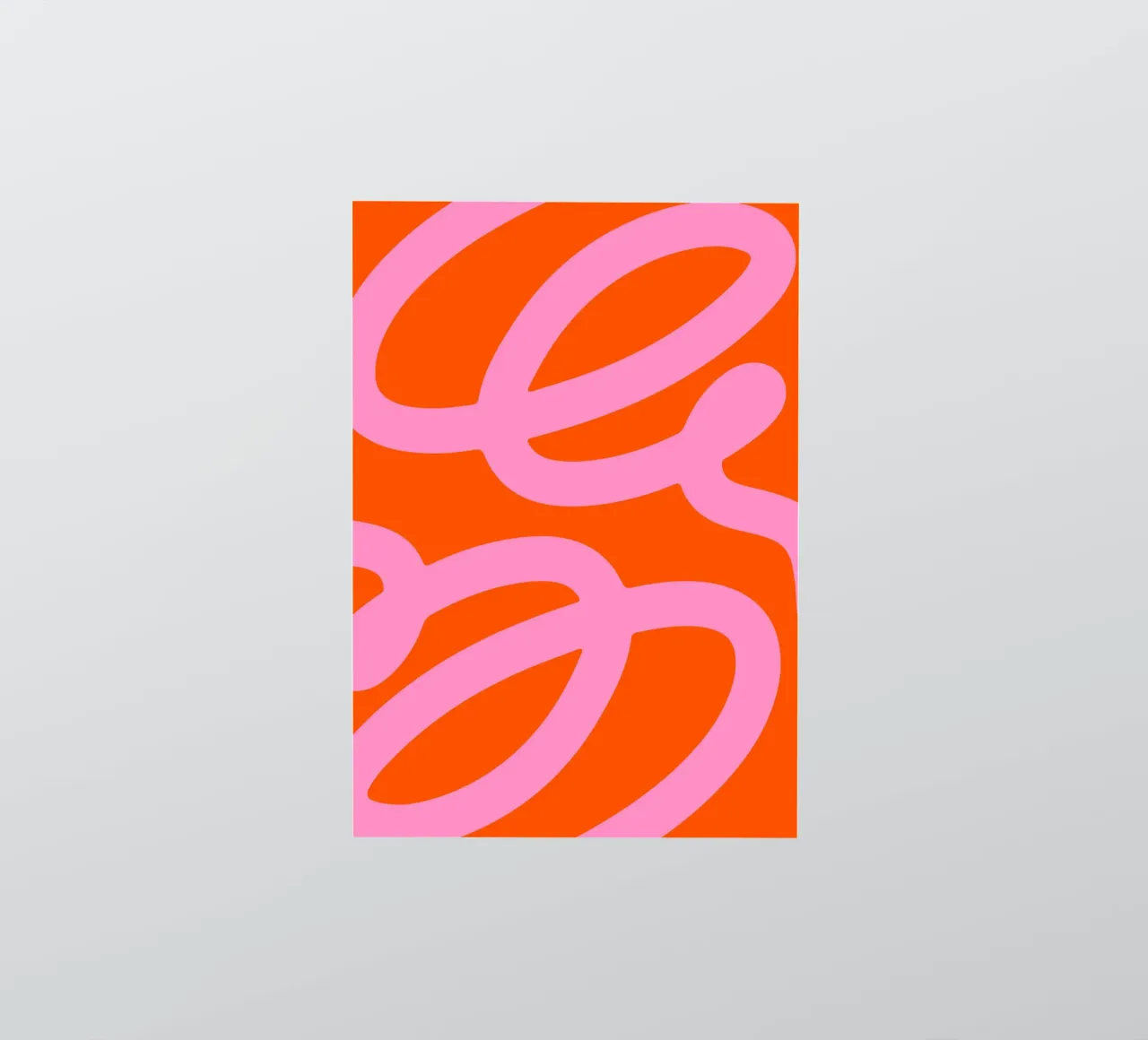Bold Abstract Scribble Design in Pink and Orange sticker by The Art Club
