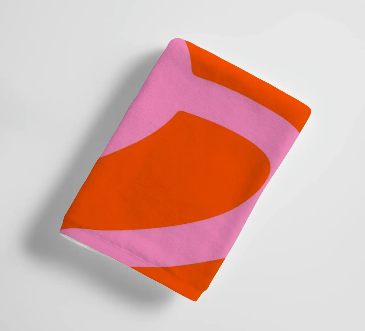 Bold Abstract Scribble Design in Pink and Orange towel by The Art Club