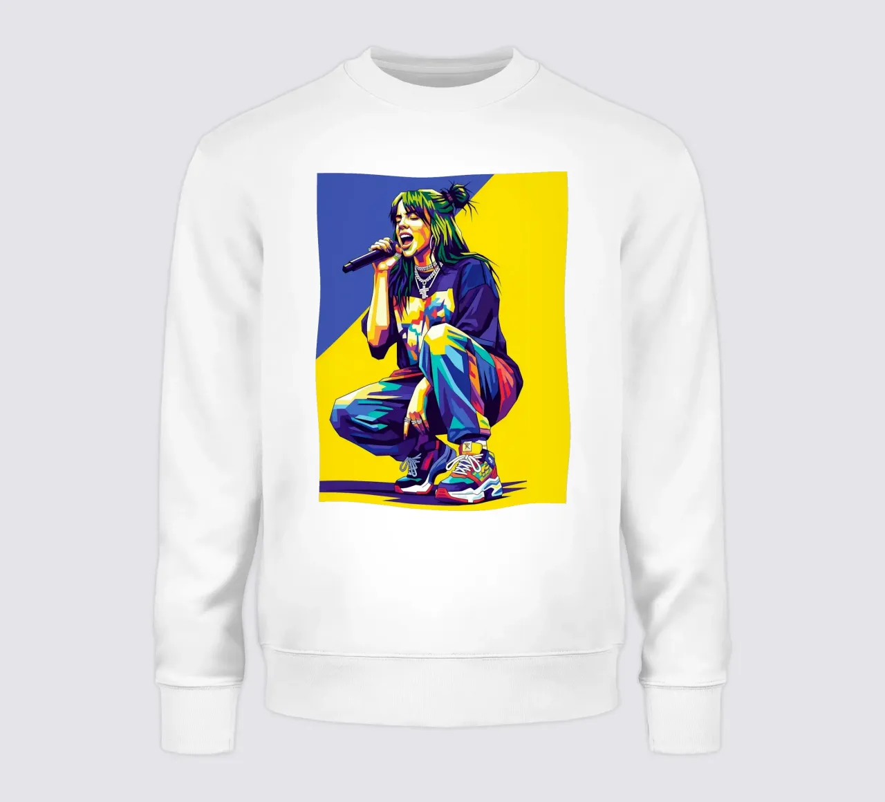 Billie Eilish in WPAP art style felpa da Hantamrata