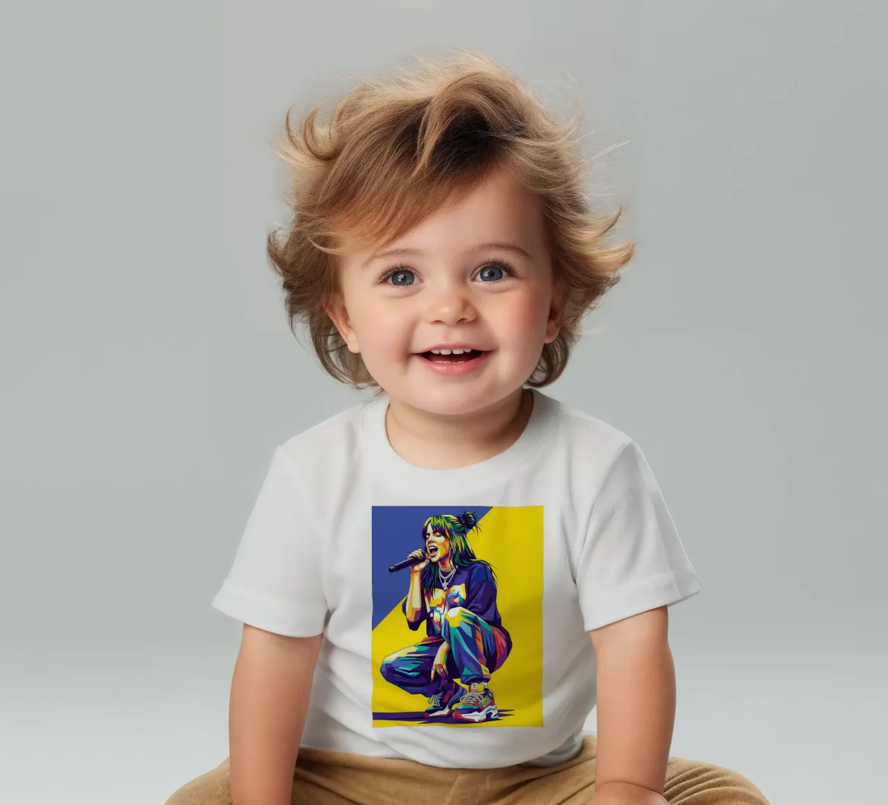 Billie Eilish in WPAP art style maglietta neonato da Hantamrata