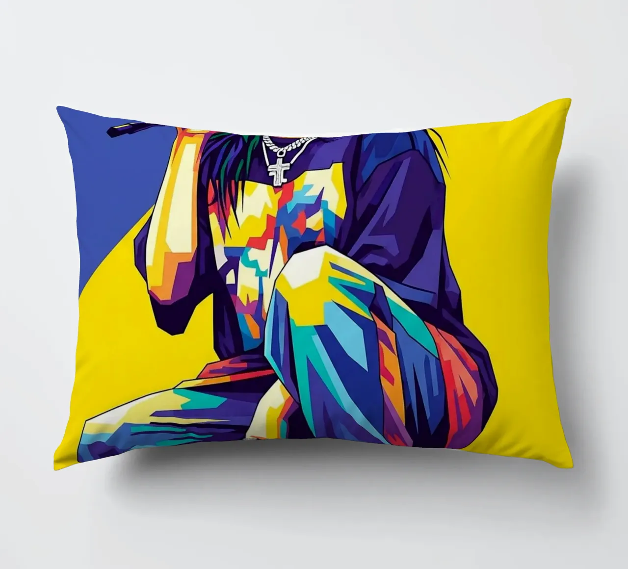 Billie Eilish in WPAP art style cuscino da Hantamrata