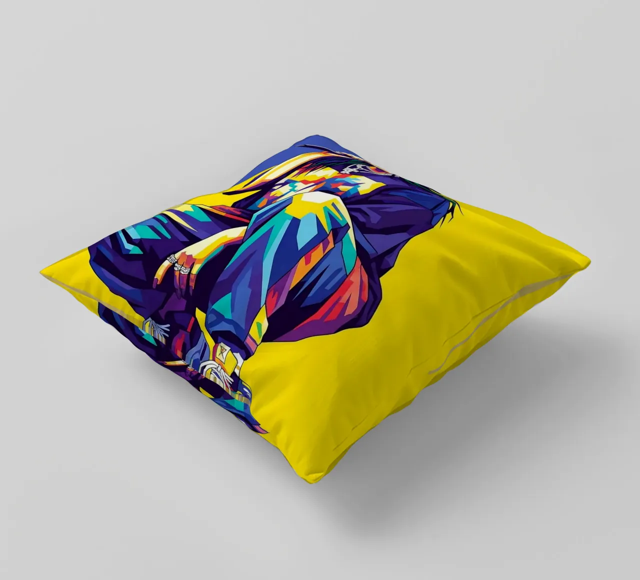 Billie Eilish in WPAP art style cuscino da Hantamrata