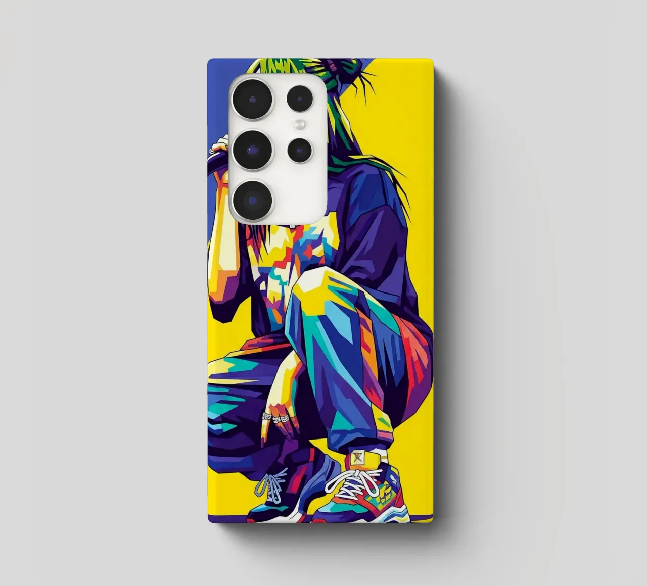 Billie Eilish in WPAP art style cover samsung da Hantamrata