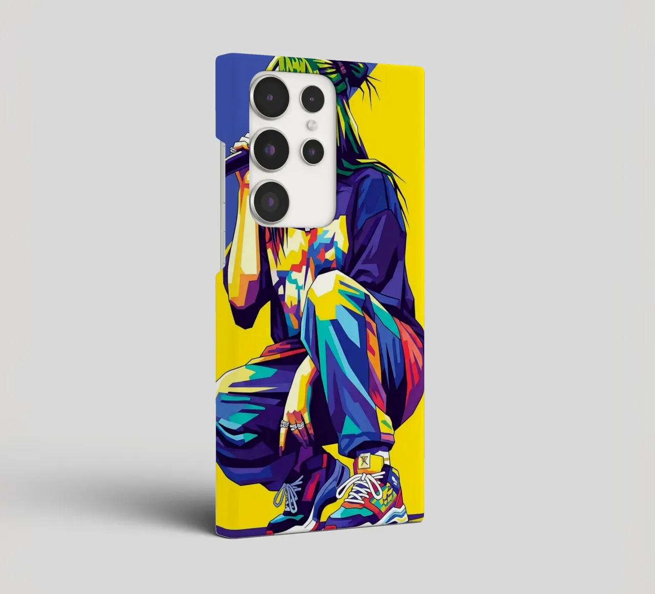 Billie Eilish in WPAP art style cover samsung da Hantamrata