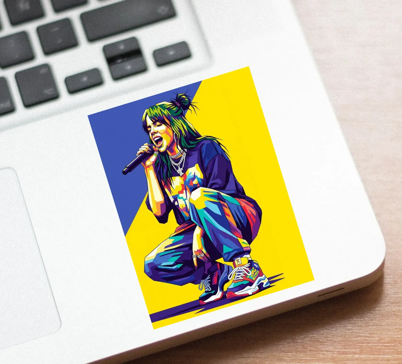 Billie Eilish in WPAP art style adesivo da Hantamrata