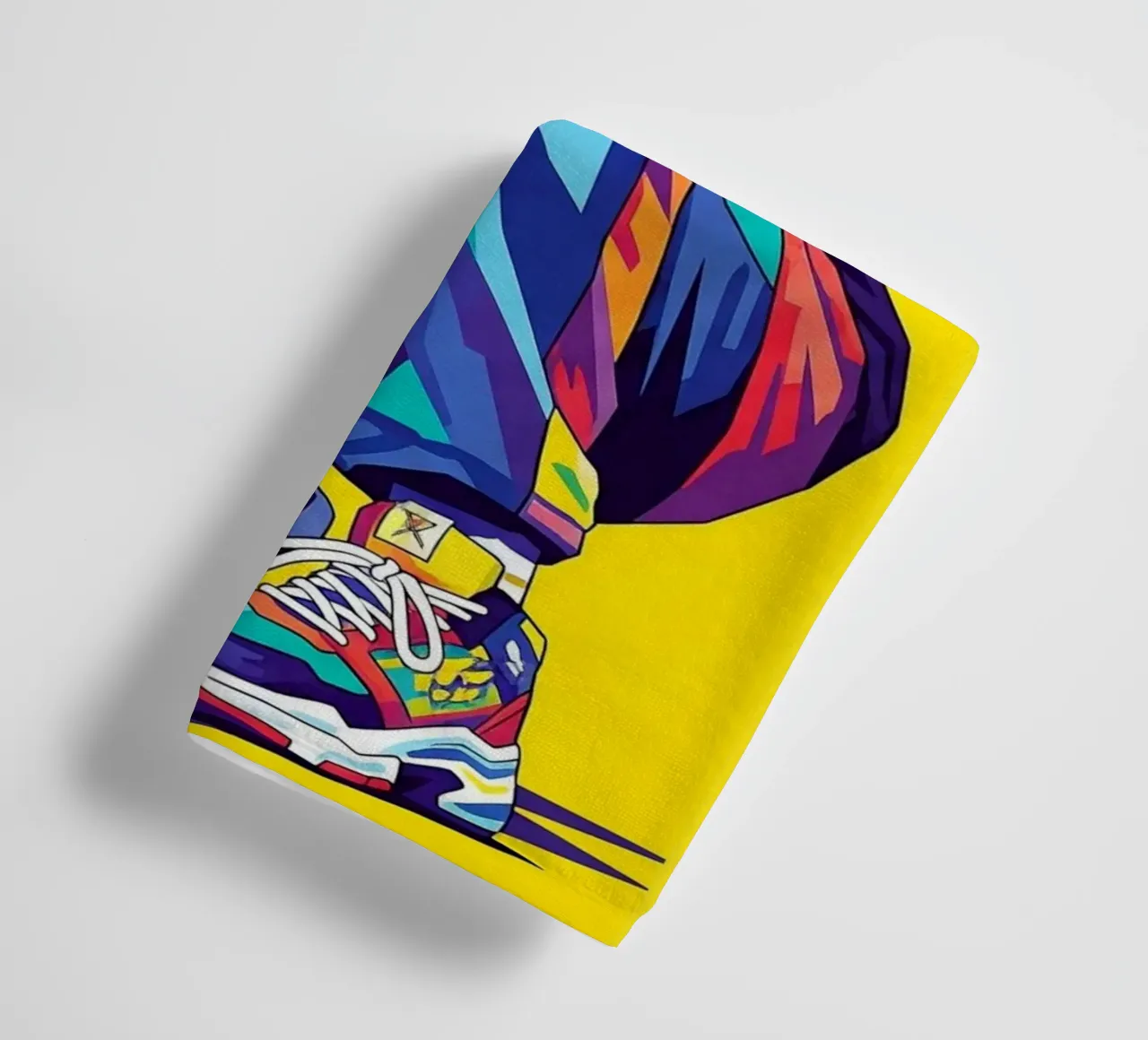 Billie Eilish in WPAP art style towel by Hantamrata