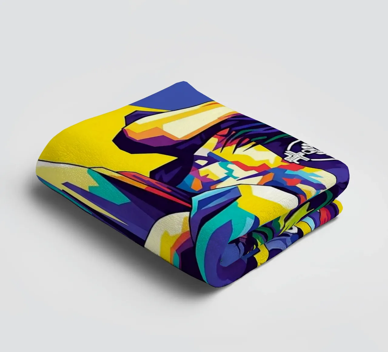 Billie Eilish in WPAP art style towel by Hantamrata