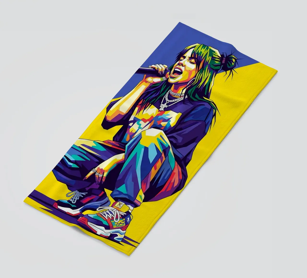 Billie Eilish in WPAP art style telo mare da Hantamrata