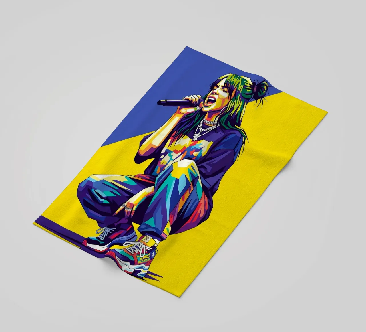 Billie Eilish in WPAP art style telo mare da Hantamrata