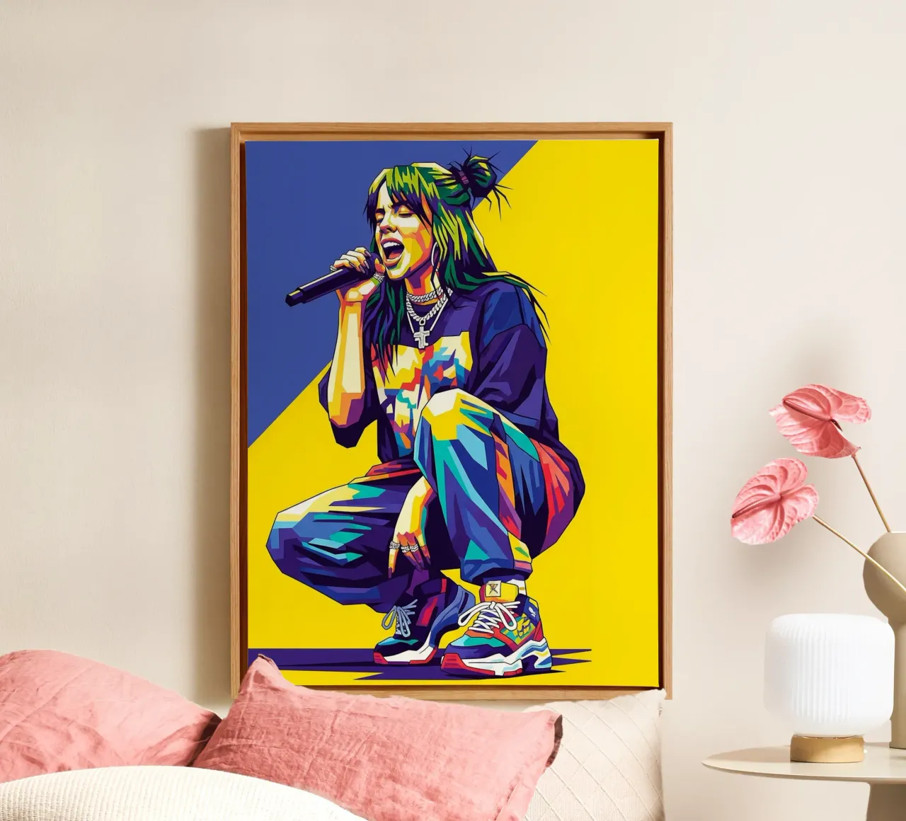 Billie Eilish in WPAP art style tela da Hantamrata