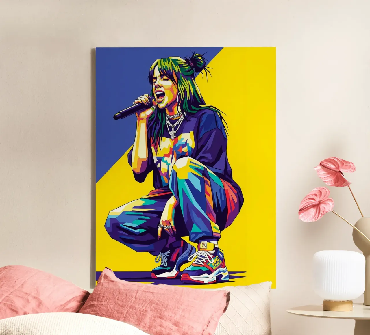 Billie Eilish in WPAP art style tela da Hantamrata