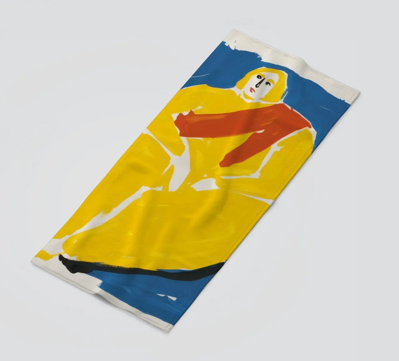 Figura d'oro in posa telo mare da Veil Maya