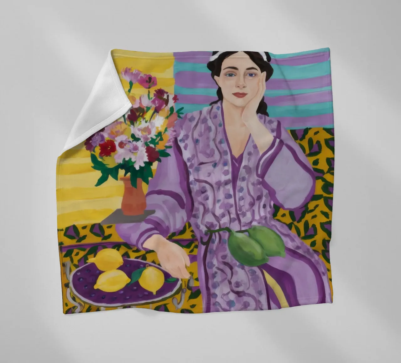 Fanciulla del raccolto abbondante coperta in pile da Flock Reverie