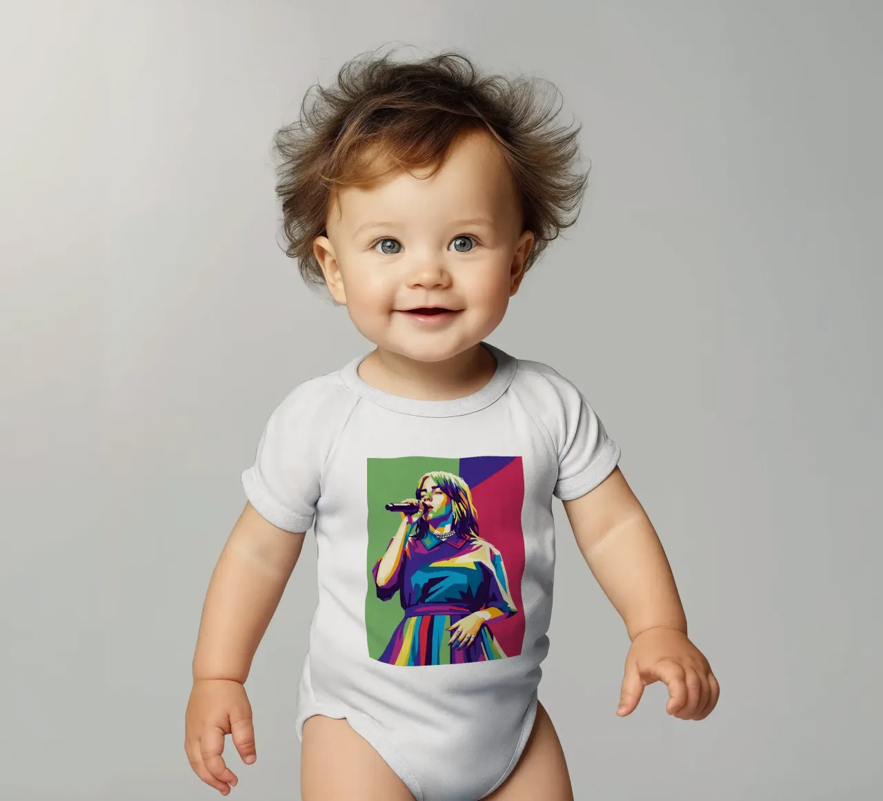 Billie Eilish trending body neonato maniche corte da Hantamrata