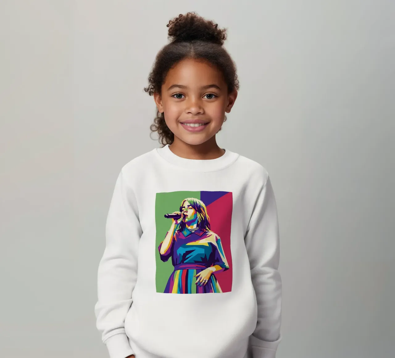 Billie Eilish trending felpa bambino da Hantamrata