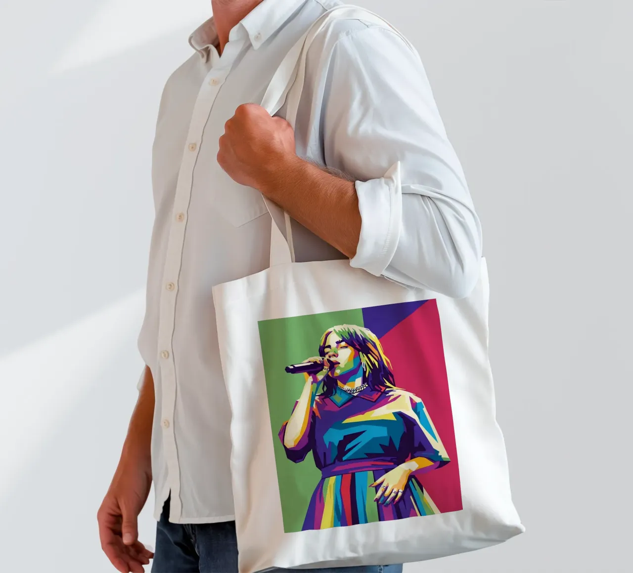 Billie Eilish trending borsa in juta da Hantamrata