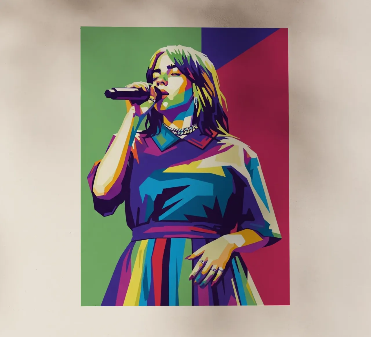 Billie Eilish trending pellicola backlit da Hantamrata