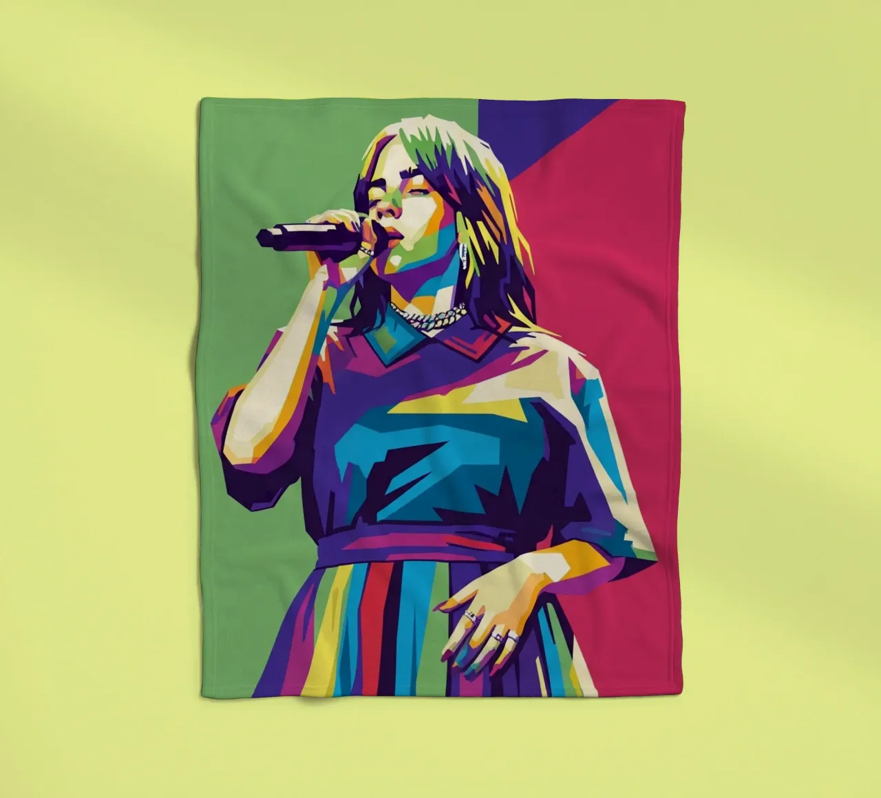 Billie Eilish trending coperta in pile da Hantamrata