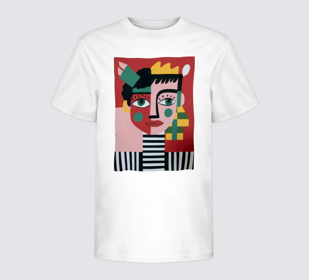 Ritratto cubista a colori t-shirt bambini da Veil Maya