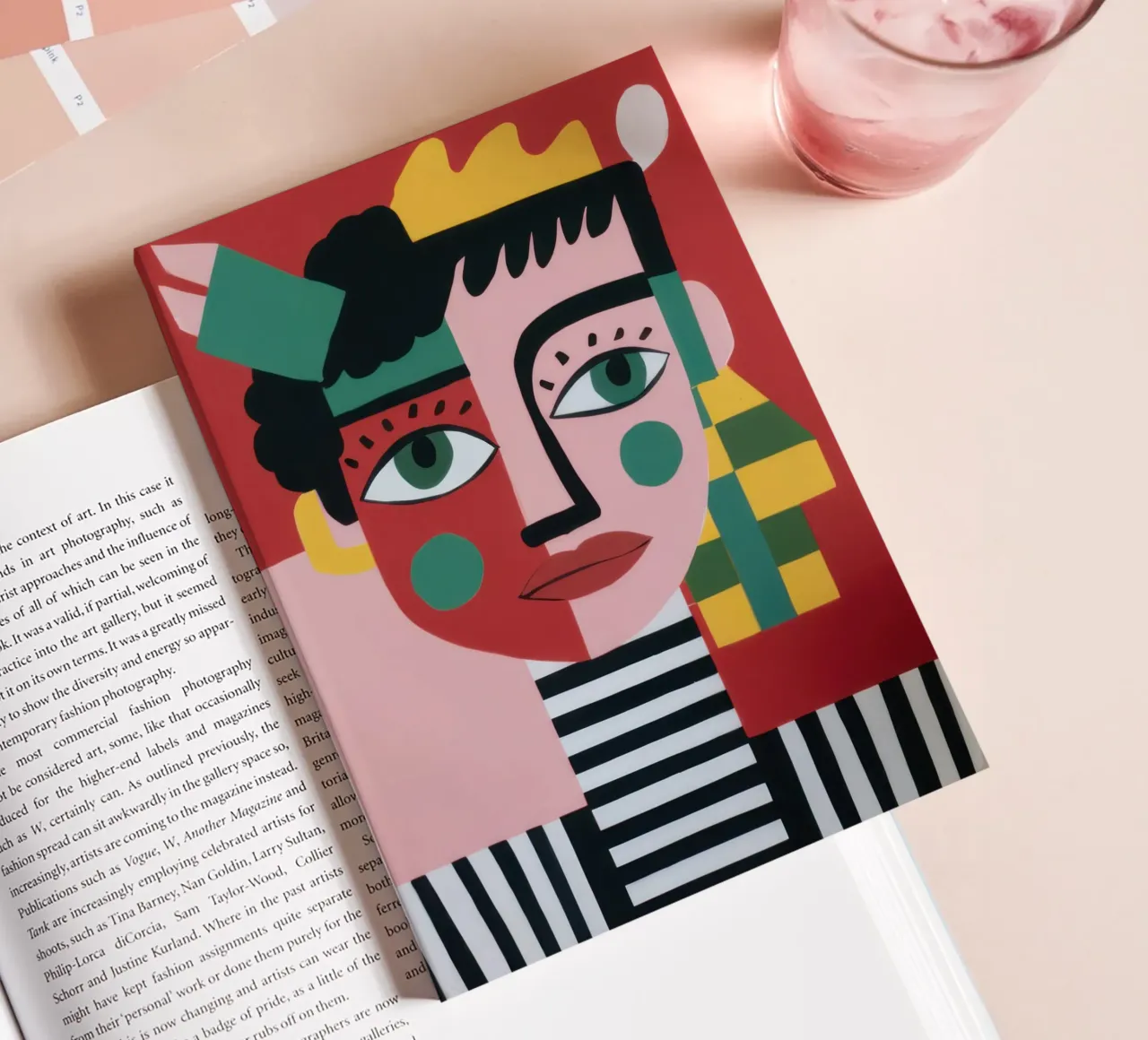 Cubist Color Portrait notebook by Veil Maya