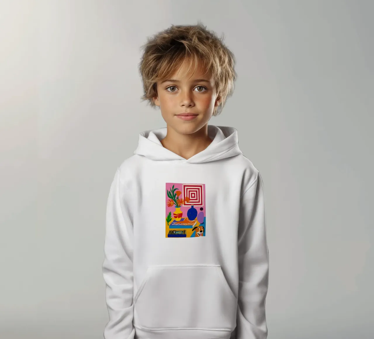 Ipnotica quiete geometrica felpa bambino con cappuccio da Prism Ritual