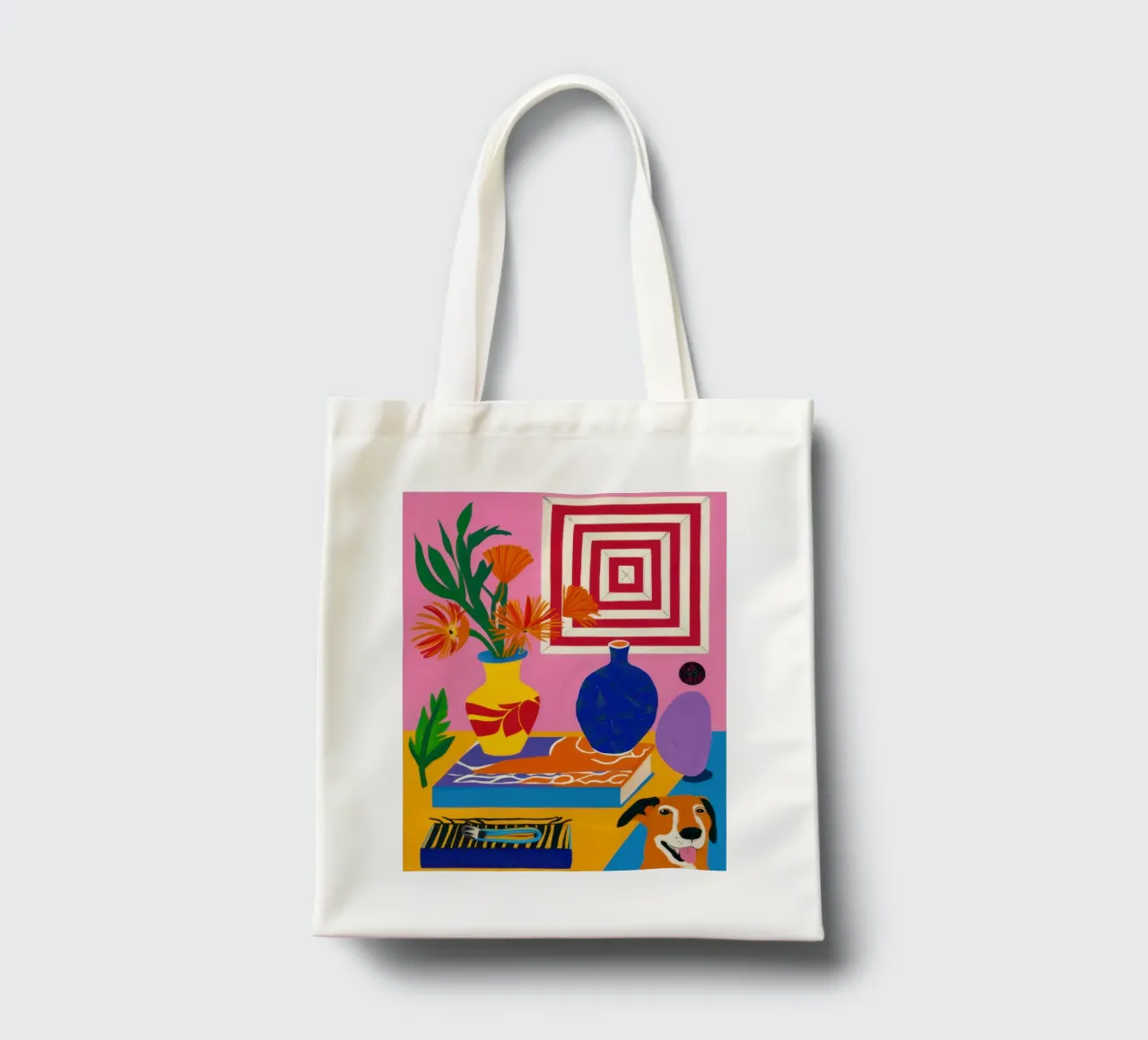 Ipnotica quiete geometrica borsa in juta da Prism Ritual