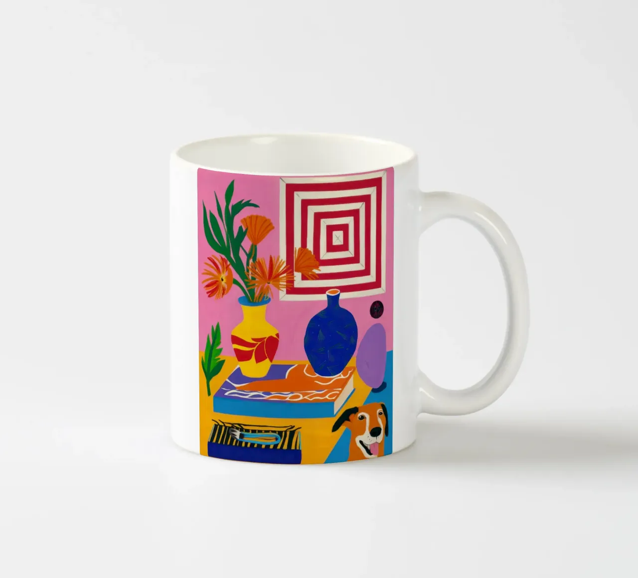 Ipnotica quiete geometrica tazza in ceramica da Prism Ritual