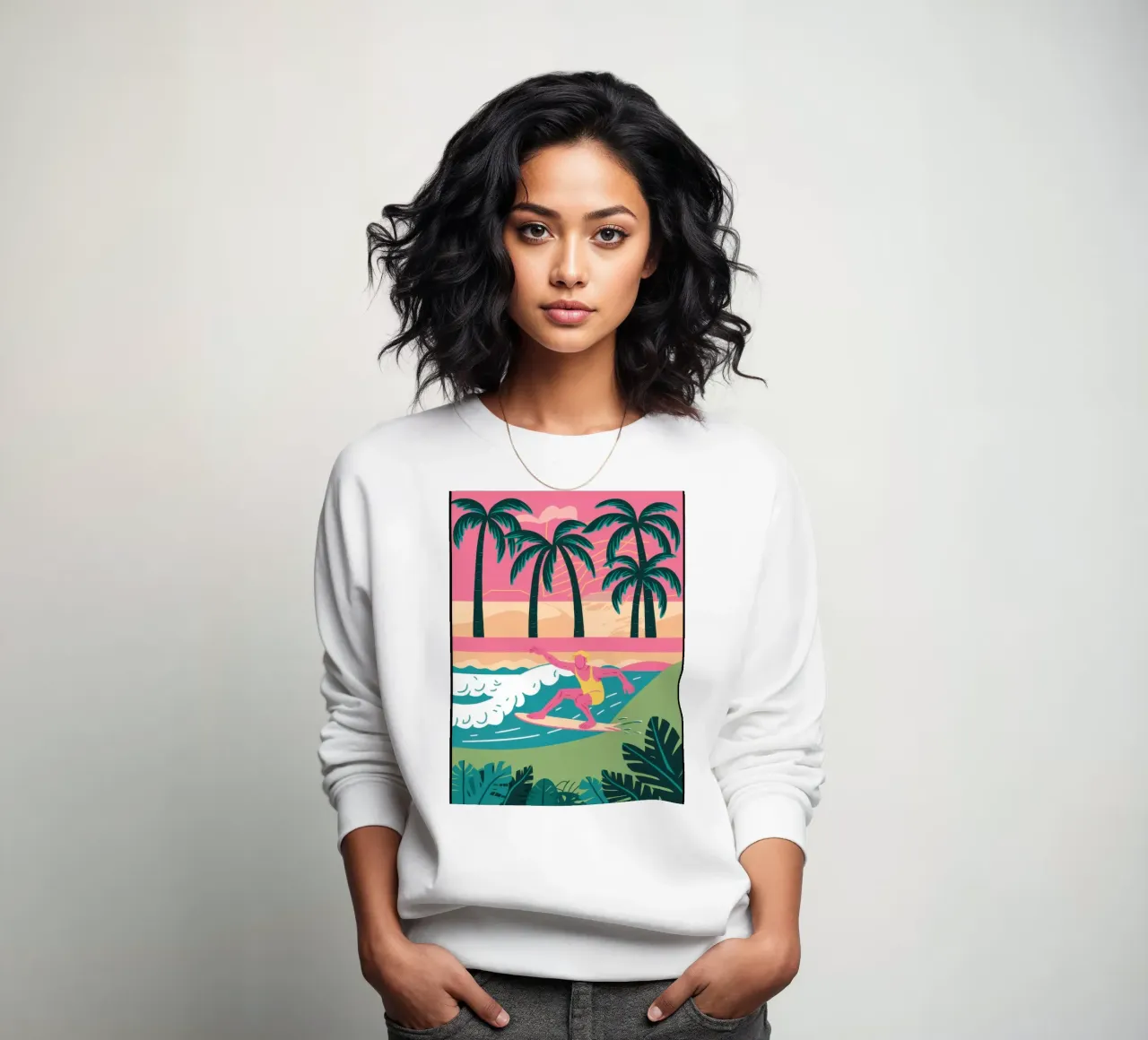 Surf pastello retrò felpa da Prism Ritual