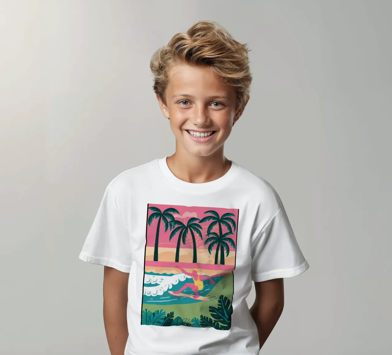 Surf pastello retrò t-shirt bambini da Prism Ritual