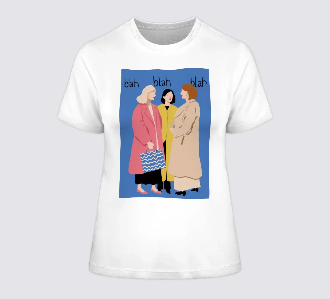 The Gossip Trio women's fitted t-shirt by Veil Maya
