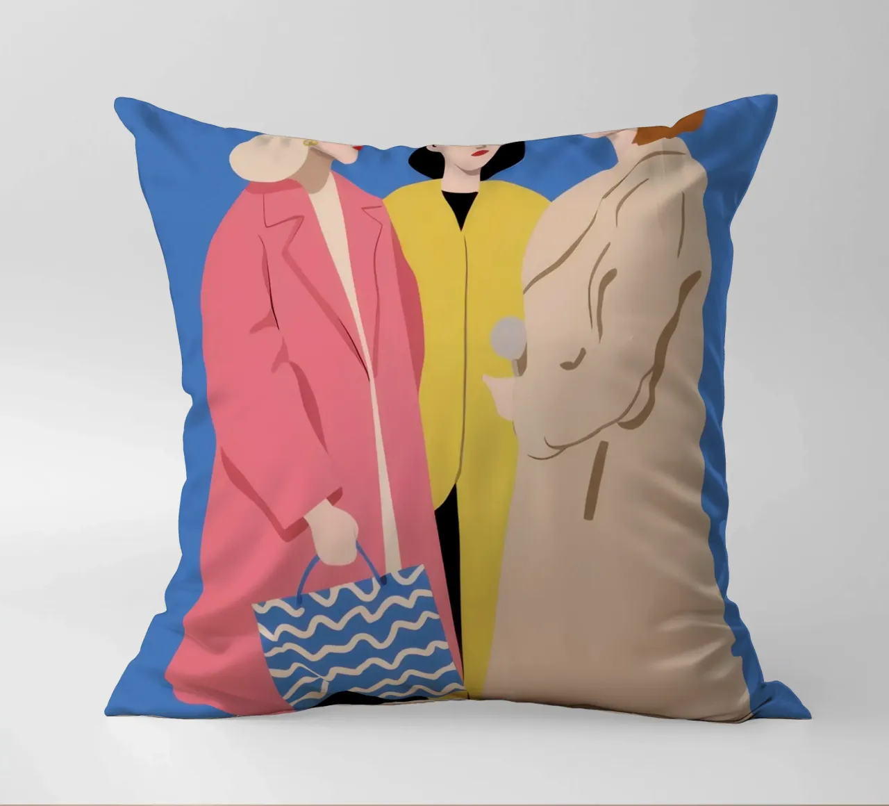 The Gossip Trio decorative cushion by Veil Maya