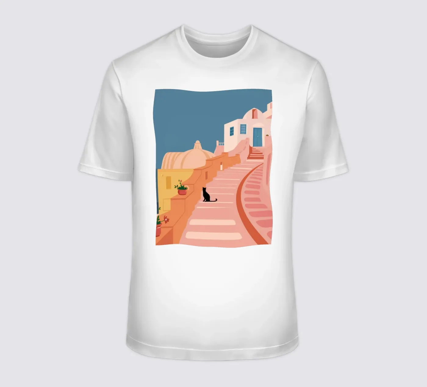 Chat de l'escalier rose t-shirt de Prism Ritual