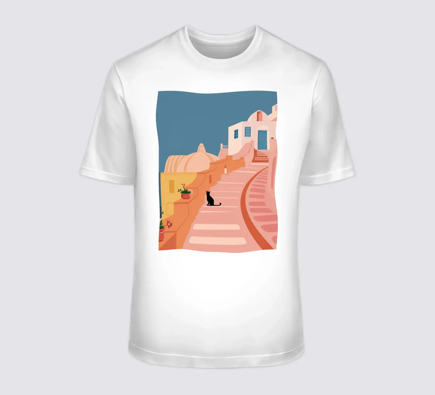 Chat de l'escalier rose t-shirt de Prism Ritual