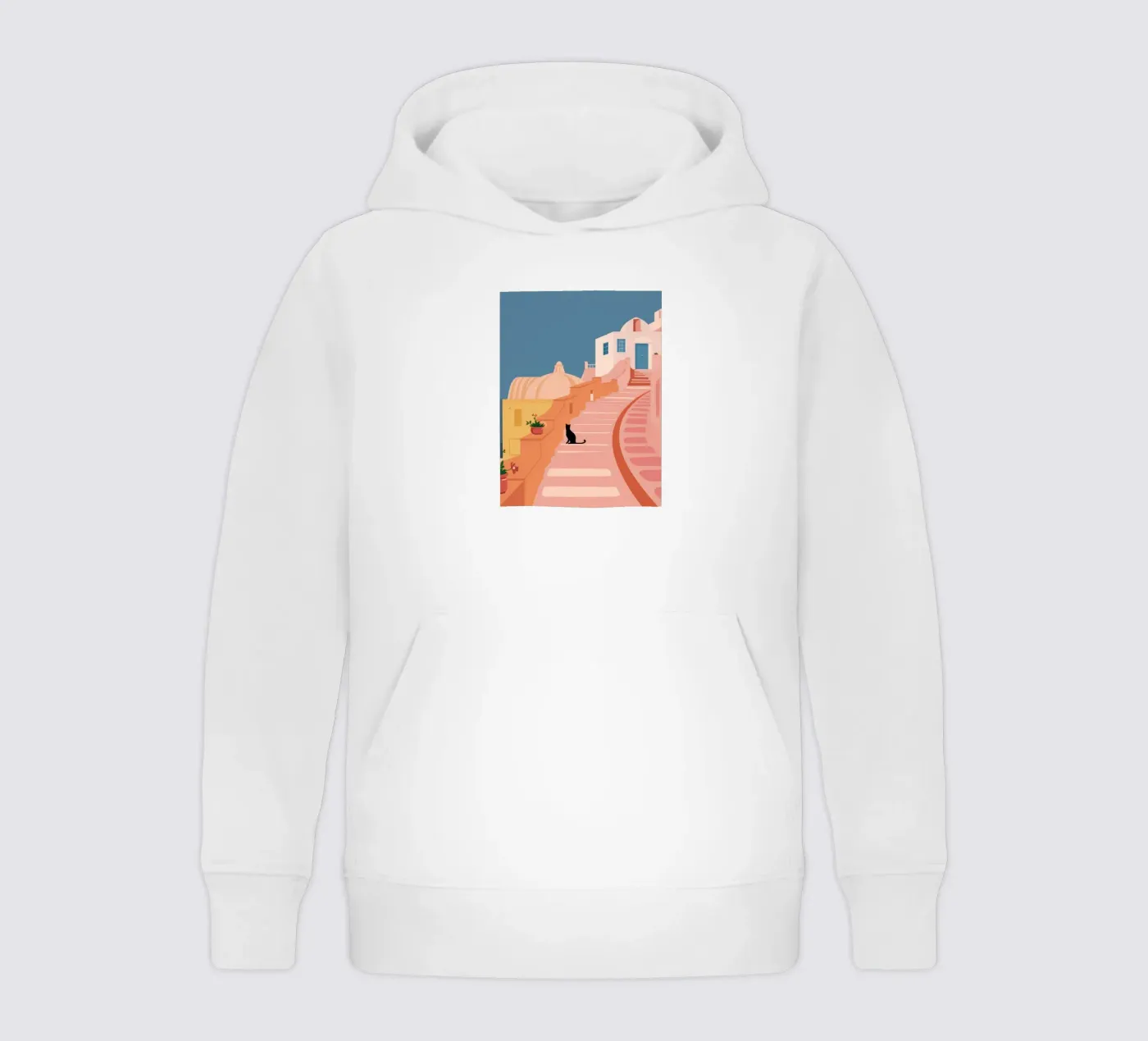 Roseate Stairway Cat kinder hoodie van Prism Ritual