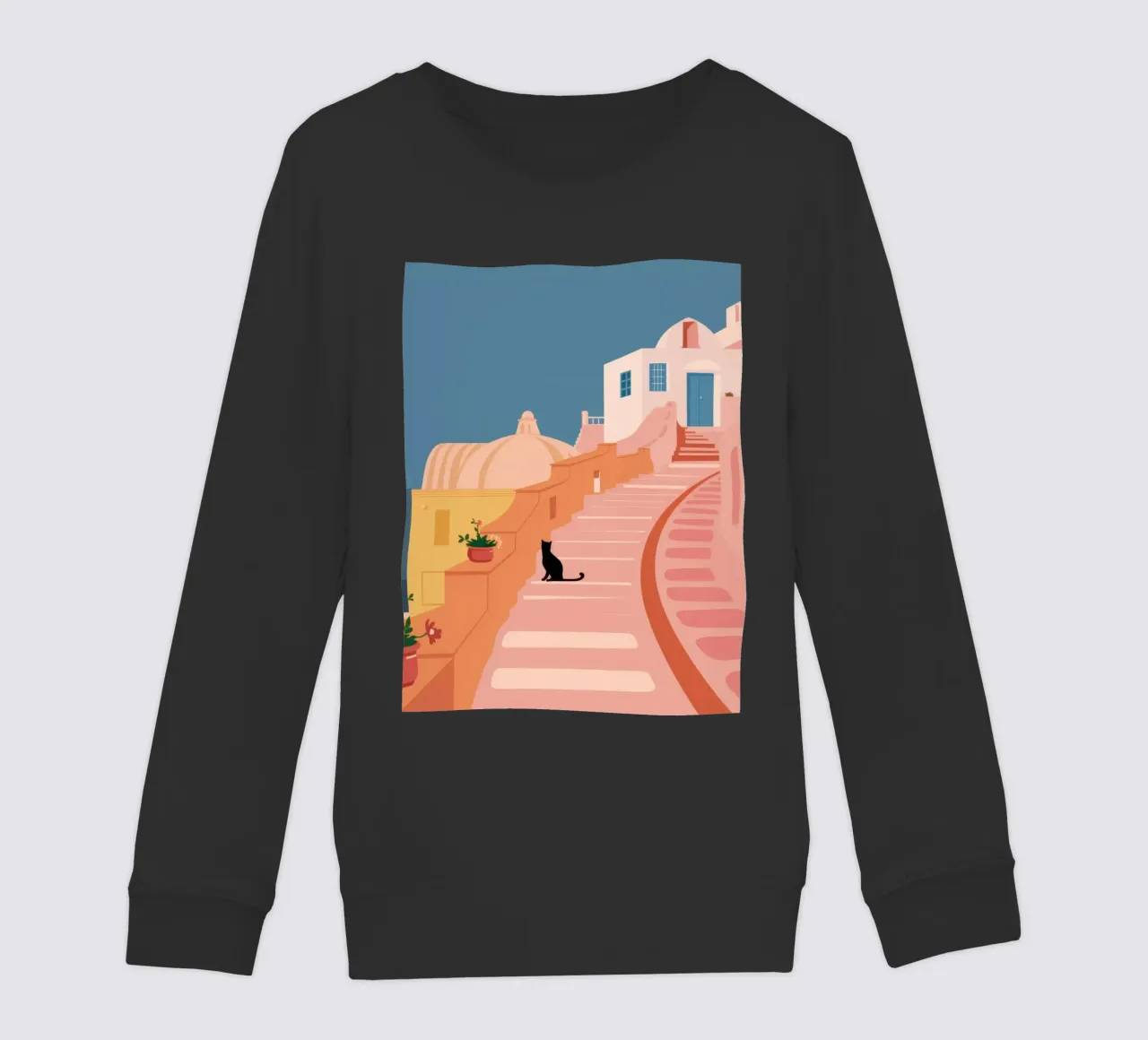 Gatto rosato delle scale felpa bambino da Prism Ritual