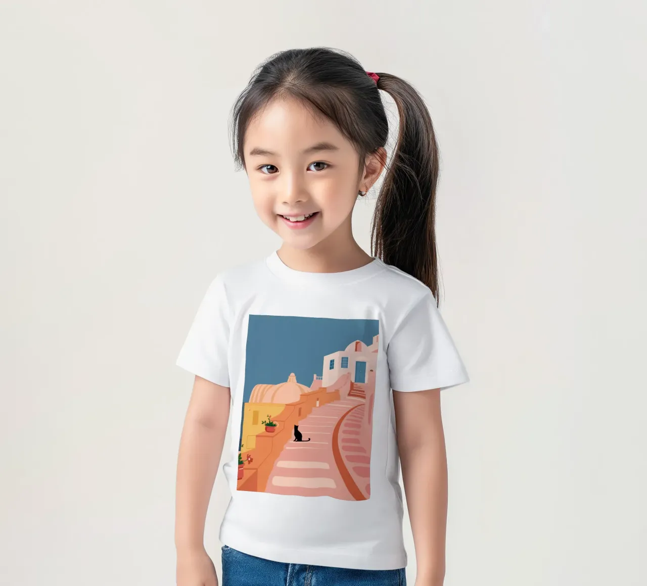 Roseate Stairway Cat kinder t-shirt van Prism Ritual