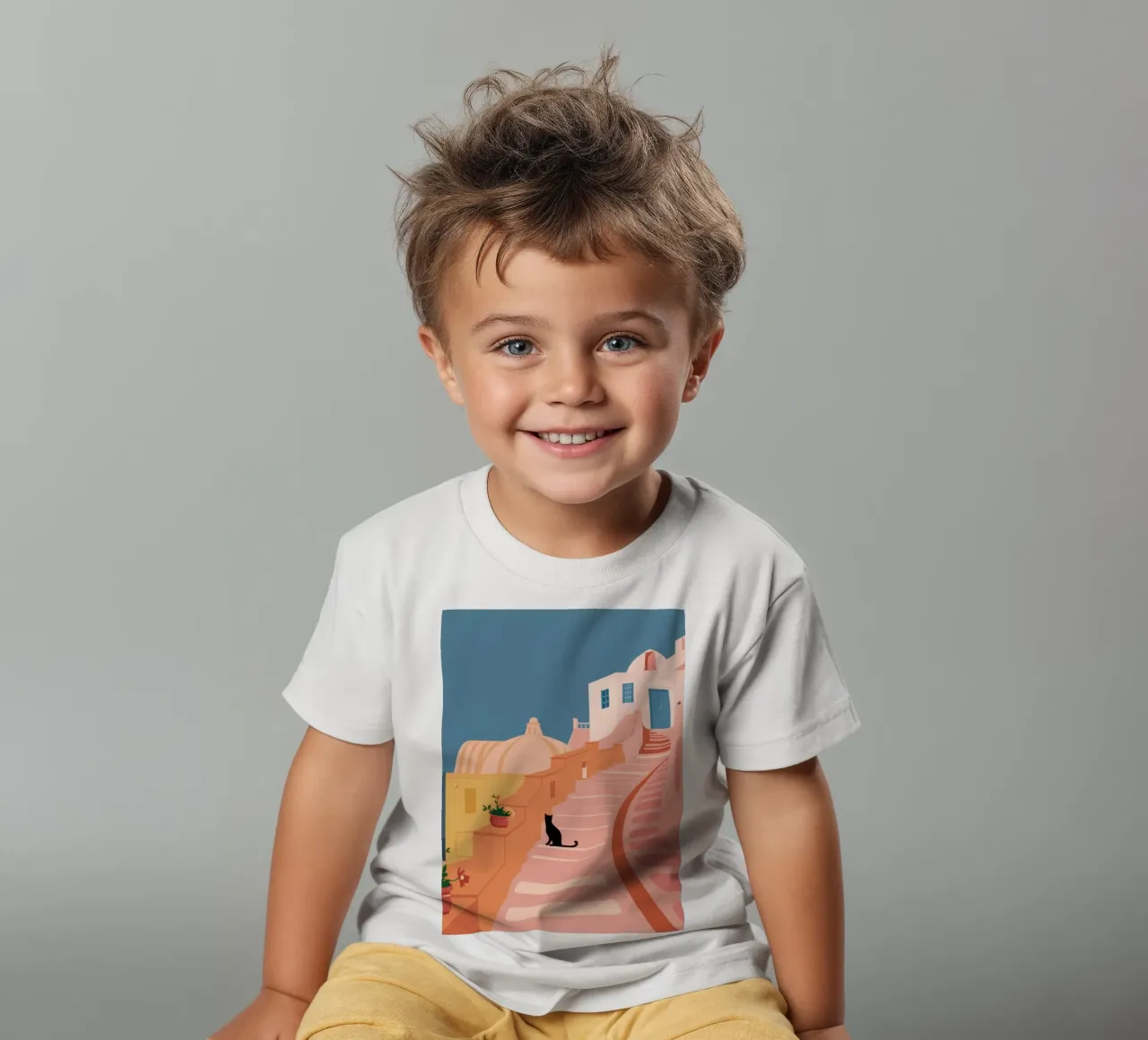 Roseate Stairway Cat kinder t-shirt van Prism Ritual