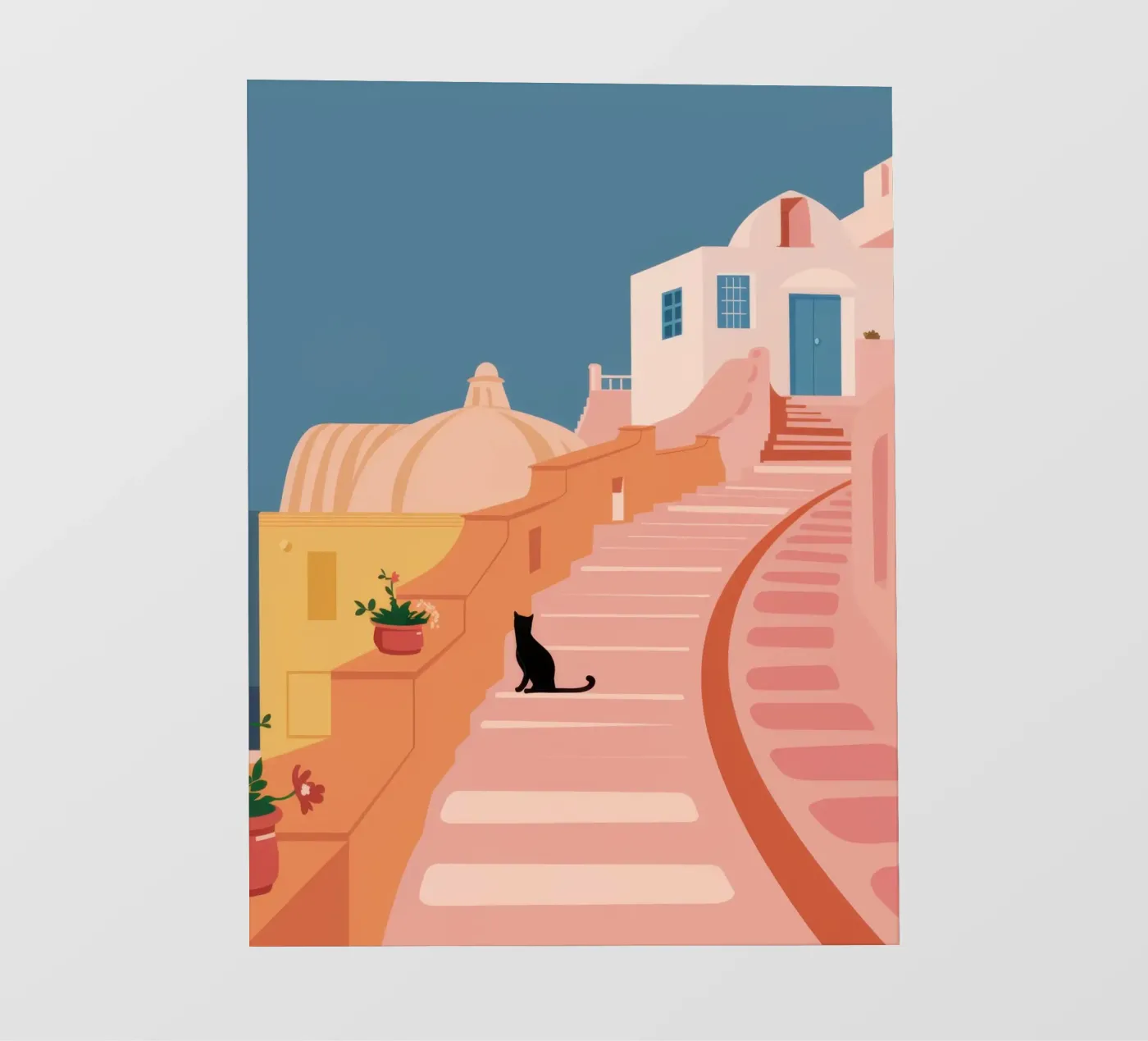 Roseate Stairway Cat papier peint photo de Prism Ritual