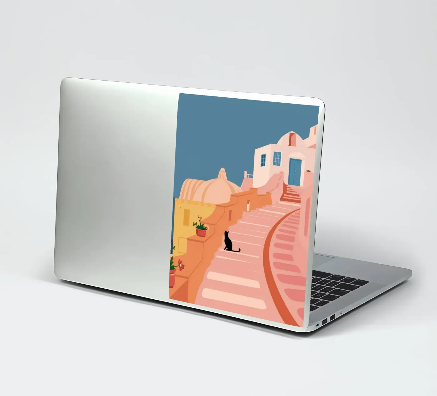 Roseate Stairway Cat Sticker von Prism Ritual