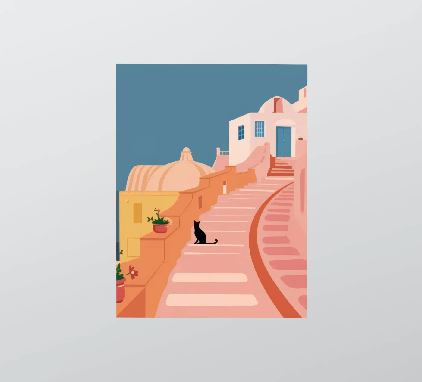 Roseate Stairway Cat Sticker von Prism Ritual