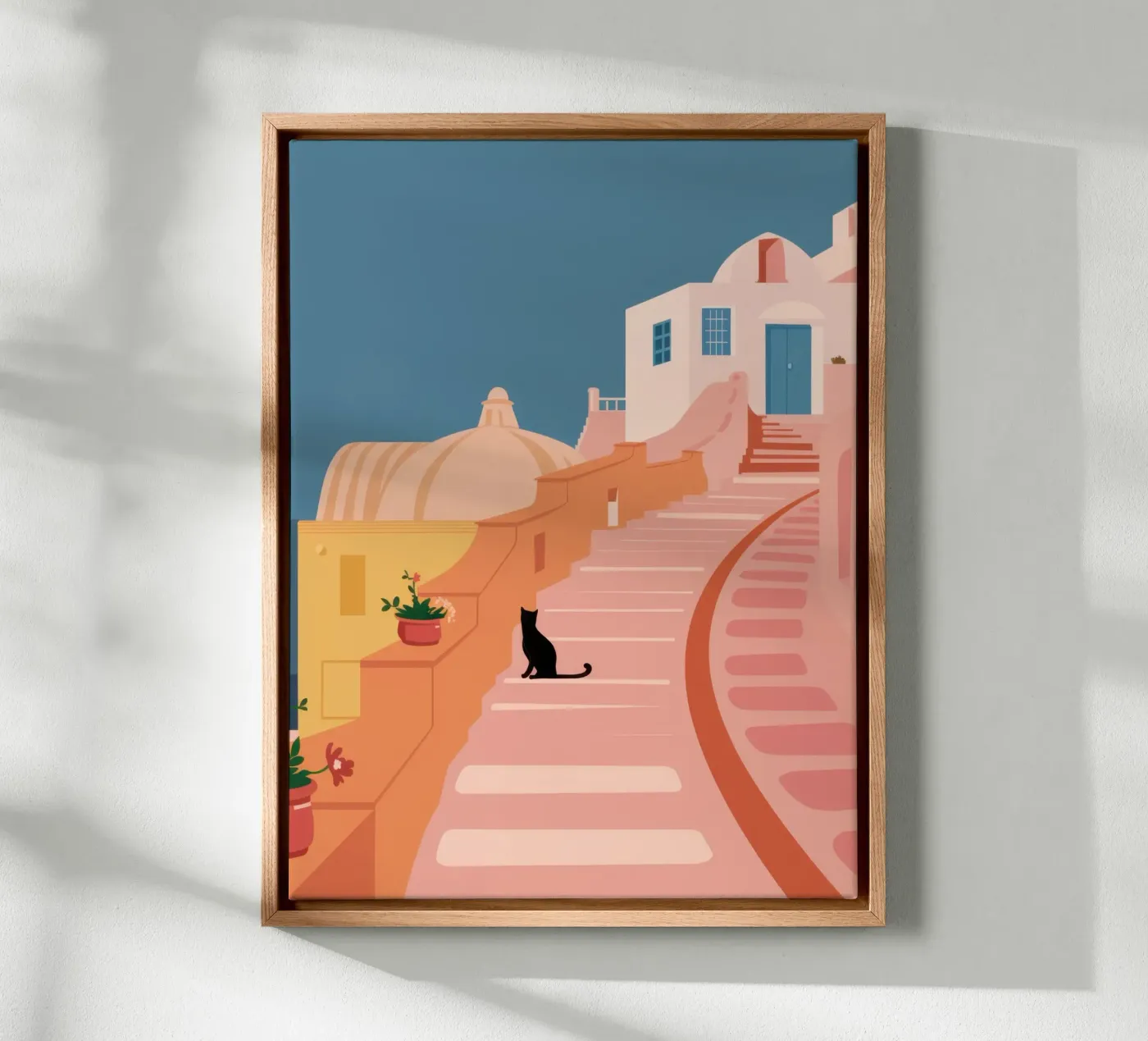 Rosentreppenkatze Leinwand von Prism Ritual