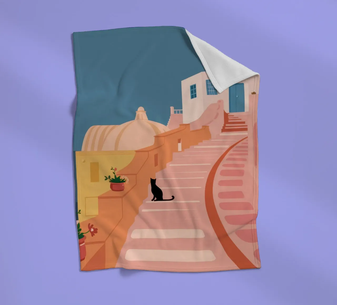 Roseate trapkat fleecedeken van Prism Ritual