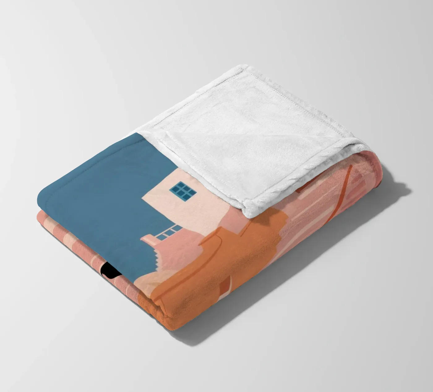 Roseate Stairway Cat Fleecedecke von Prism Ritual