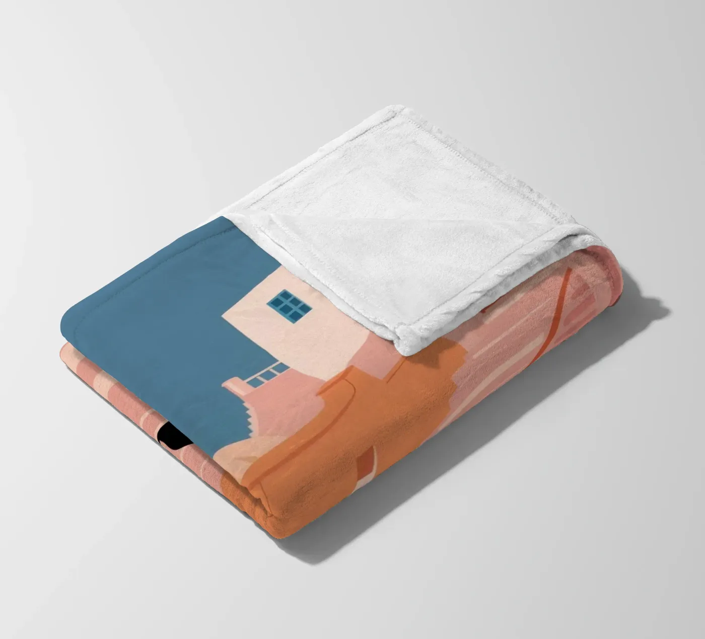 Roseate Stairway Cat Fleecedecke von Prism Ritual