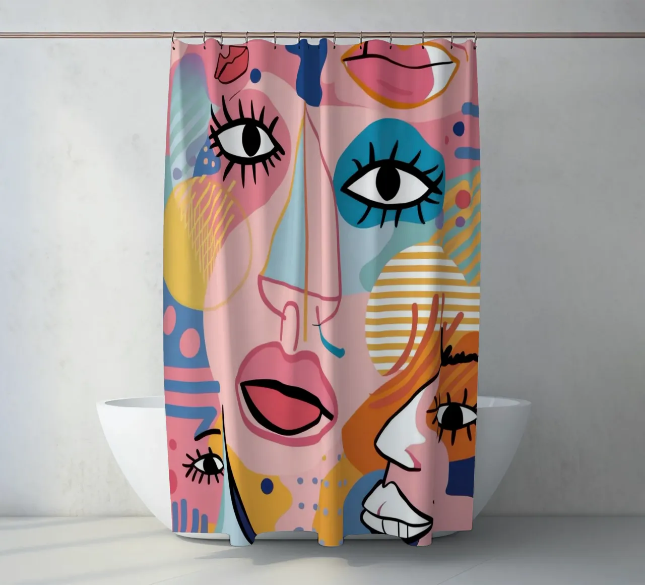 Fragmented Beauty shower curtain by Flock Reverie